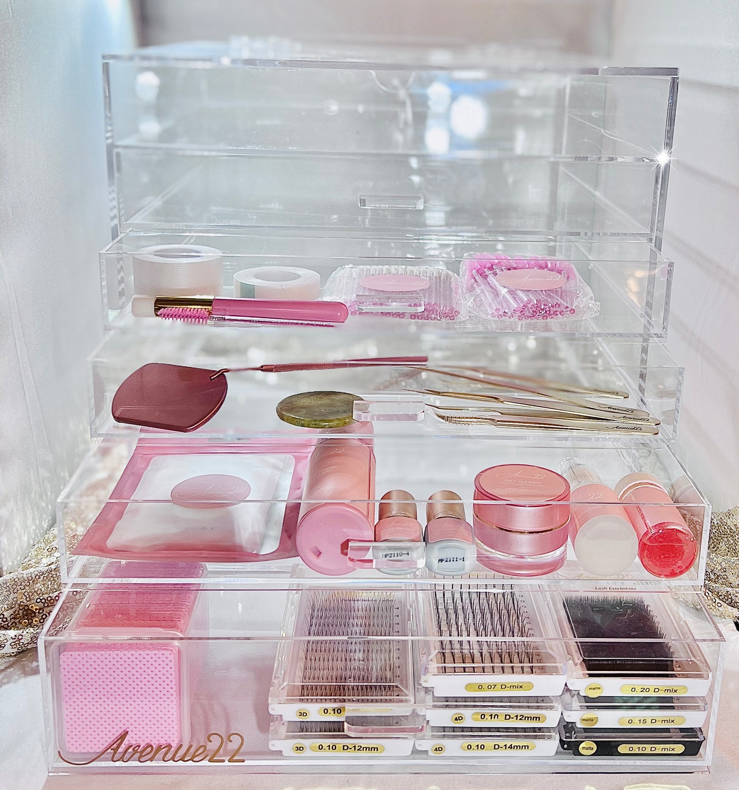 Acrylic Lash Tech Storage Organiser