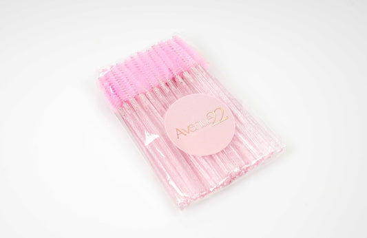 Pink glitter lash wands